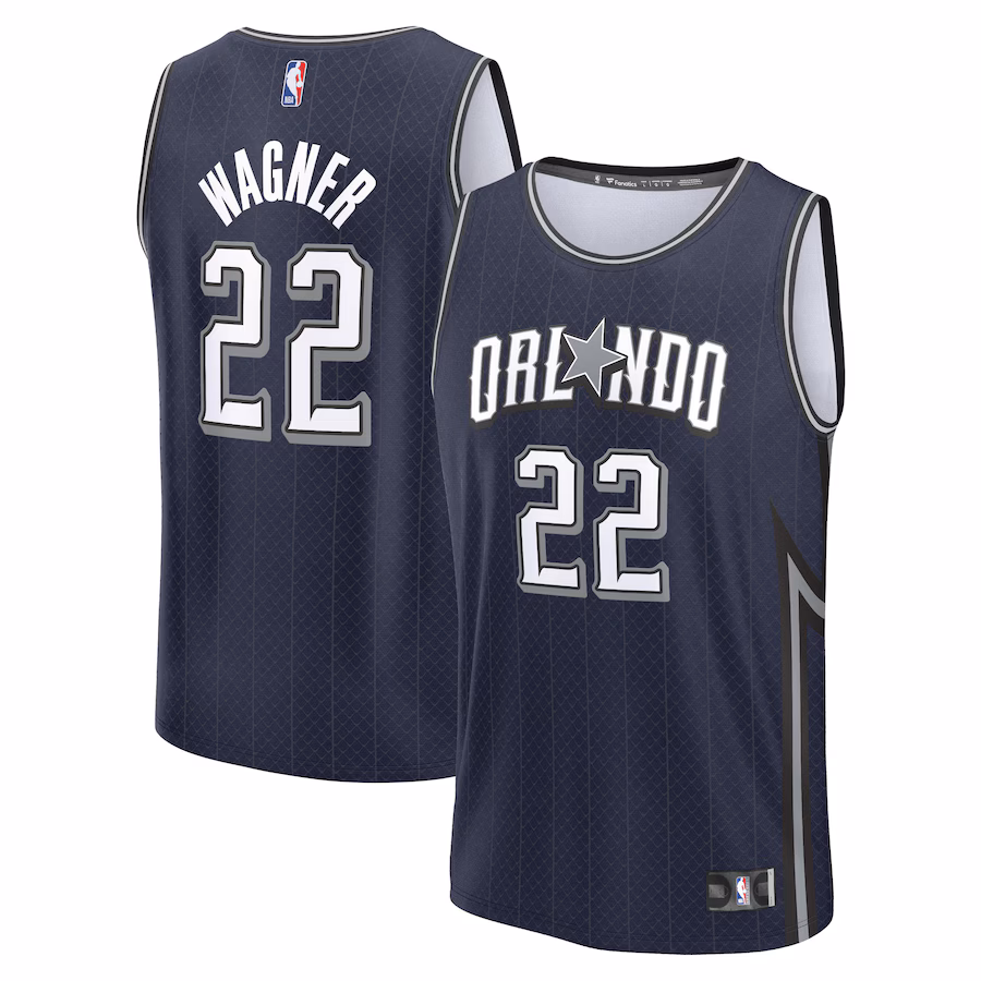 Men's Orlando Magic Franz Wagner Fanatics Navy Fast Break Jersey - City Edition - ujerseystore