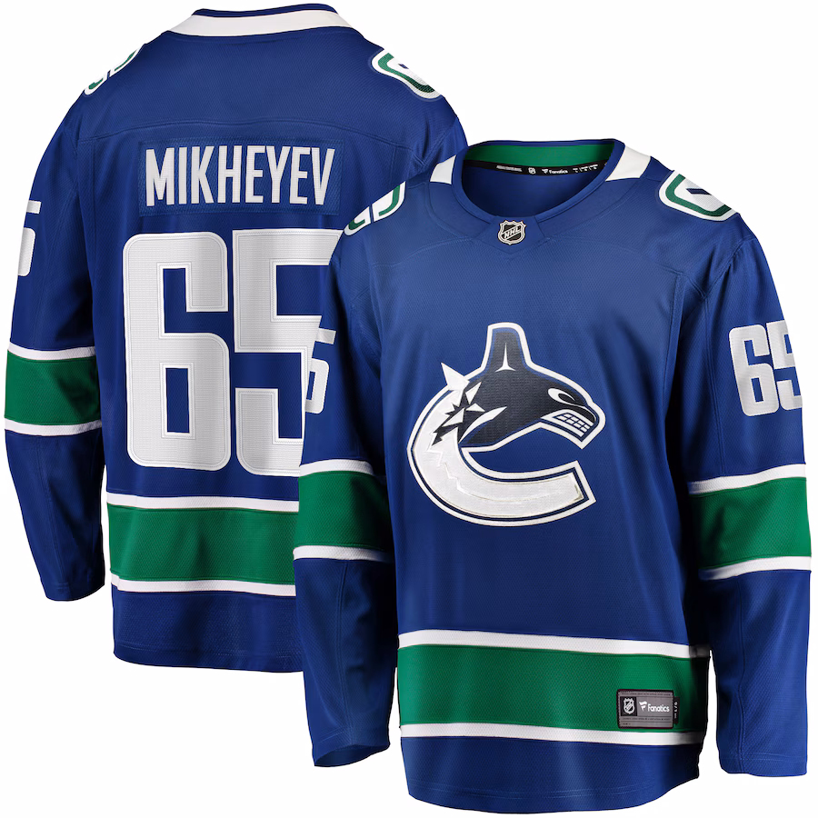 Men's Vancouver Canucks Ilya Mikheyev Fanatics Blue Home Breakaway Jersey - ujerseystore