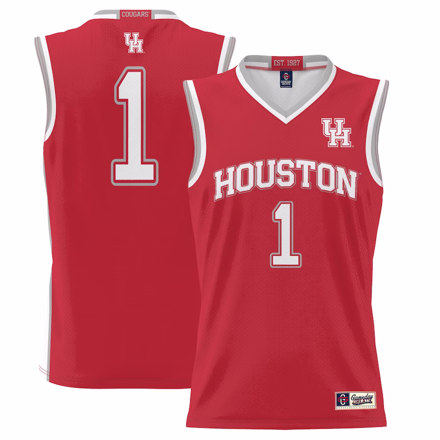 #1  Houston Cougars GameDay Greats  Lightweight Basketball Jersey - Red - ujerseystore