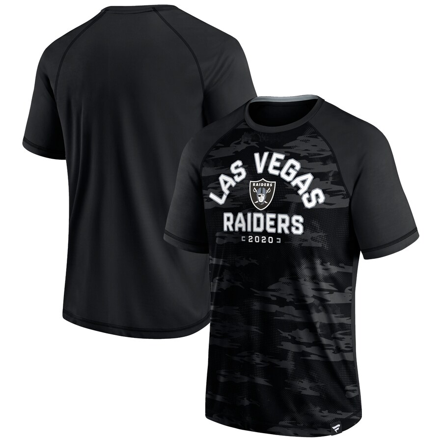 Men's Las Vegas Raiders Fanatics Black Hail Mary Raglan T-Shirt - ujerseystore