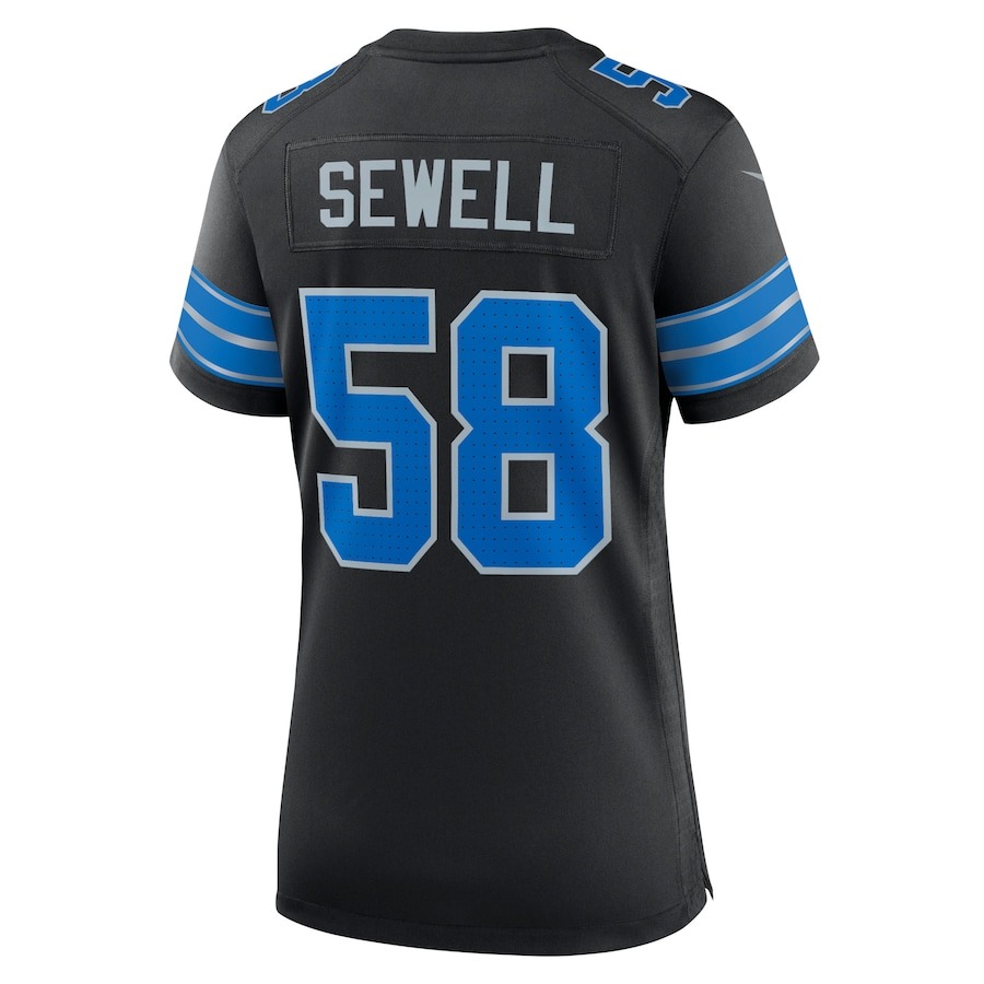 Women's Detroit Lions Penei Sewell Nike Black 2nd Alternate Game Jersey - ujerseystore