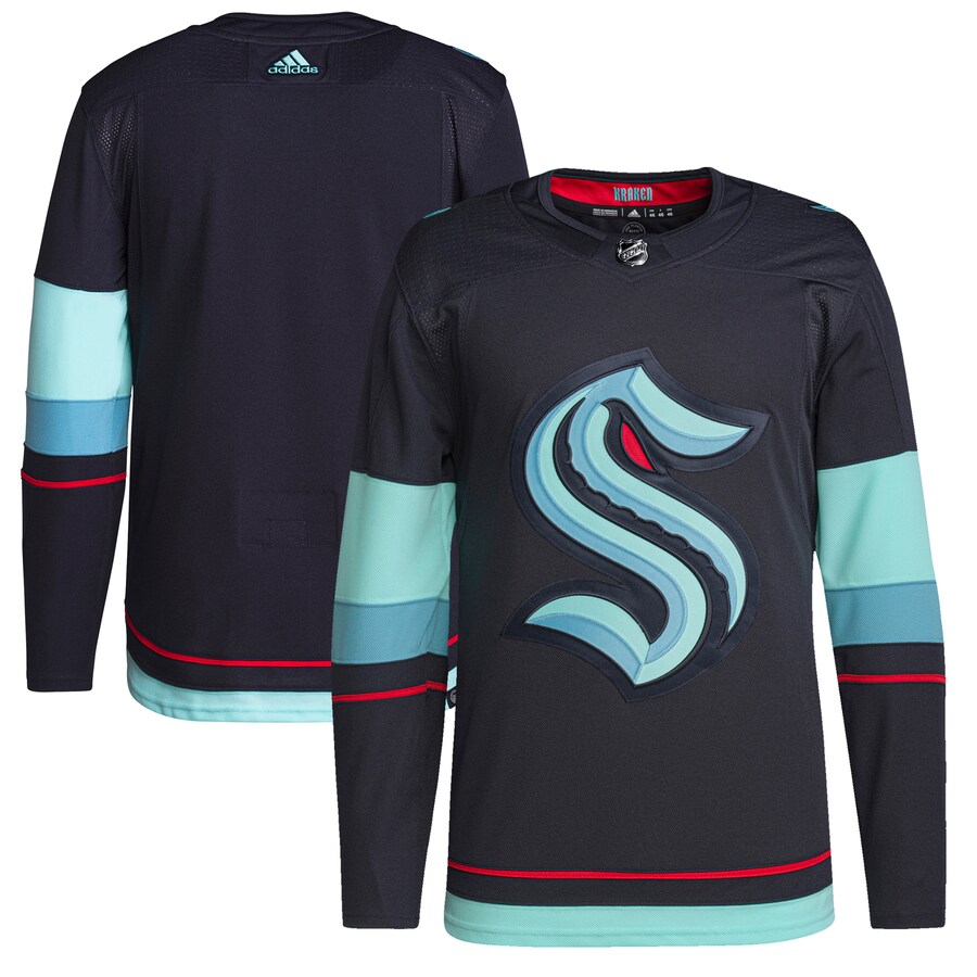 Men's Seattle Kraken adidas Navy Home Authentic Primegreen Jersey - ujerseystore