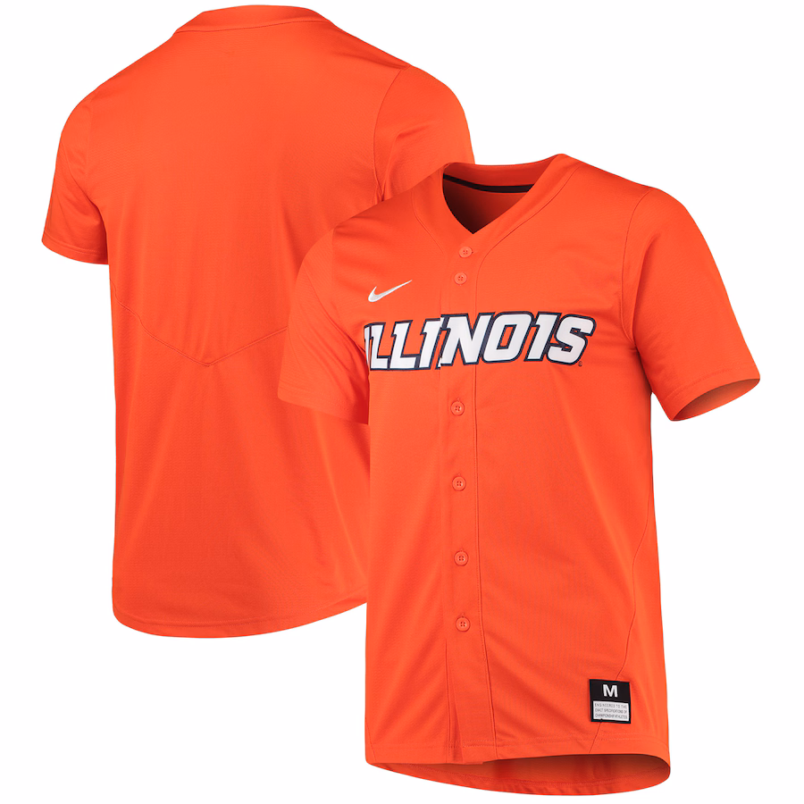 Men's Nike Orange Illinois Fighting Illini Replica Baseball Jersey - ujerseystore