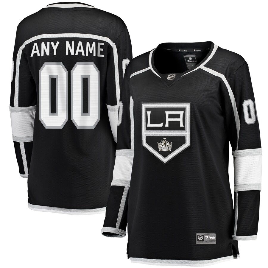 Women's Los Angeles Kings Fanatics Branded Black 2020/21 Home Breakaway Custom Jersey - ujerseystore