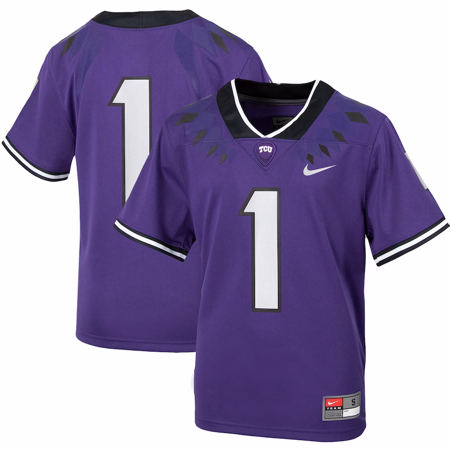 #1 TCU Horned Frogs Nike Youth Untouchable Football Jersey - Purple - ujerseystore