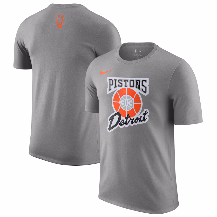 Men's Detroit Pistons Nike Tan 2024/25 City Edition Essential Logo T-Shirt - ujerseystore