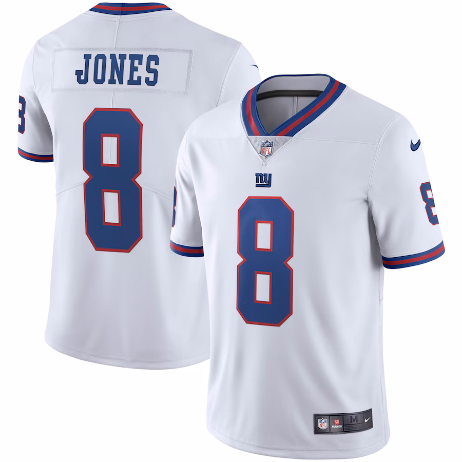 Men's New York Giants Daniel Jones Nike White Vapor Untouchable Color Rush Limited Player Jersey - ujerseystore