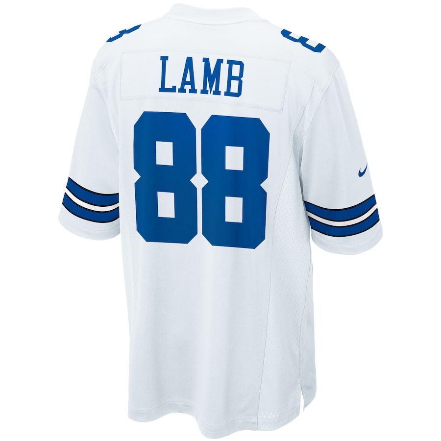 Men's Dallas Cowboys CeeDee Lamb Nike White Game Team Jersey - ujerseystore