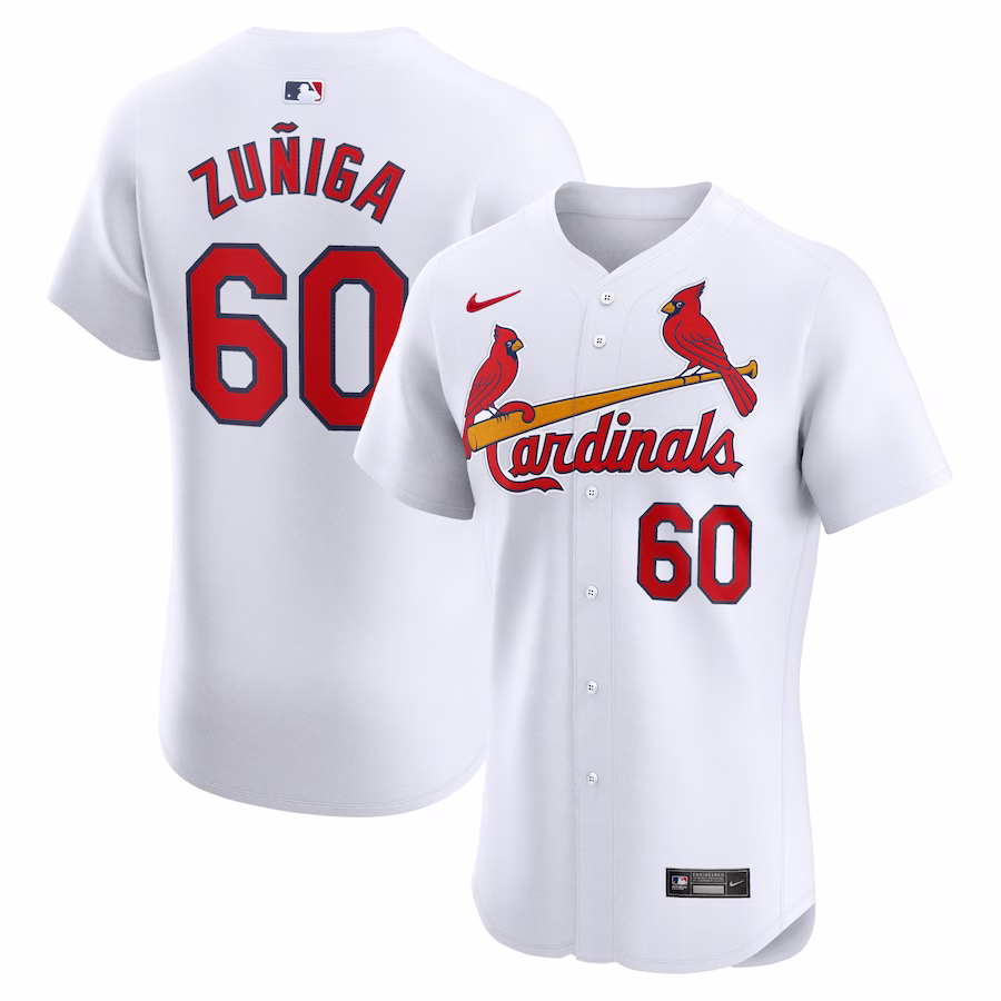 Men's St. Louis Cardinals Guillermo Zuñiga Nike White Home Elite Player Jersey - ujerseystore