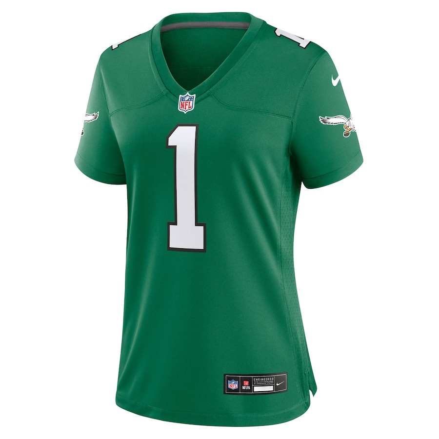 Women's Philadelphia Eagles Jalen Hurts Nike Kelly Green Game Player Jersey - ujerseystore