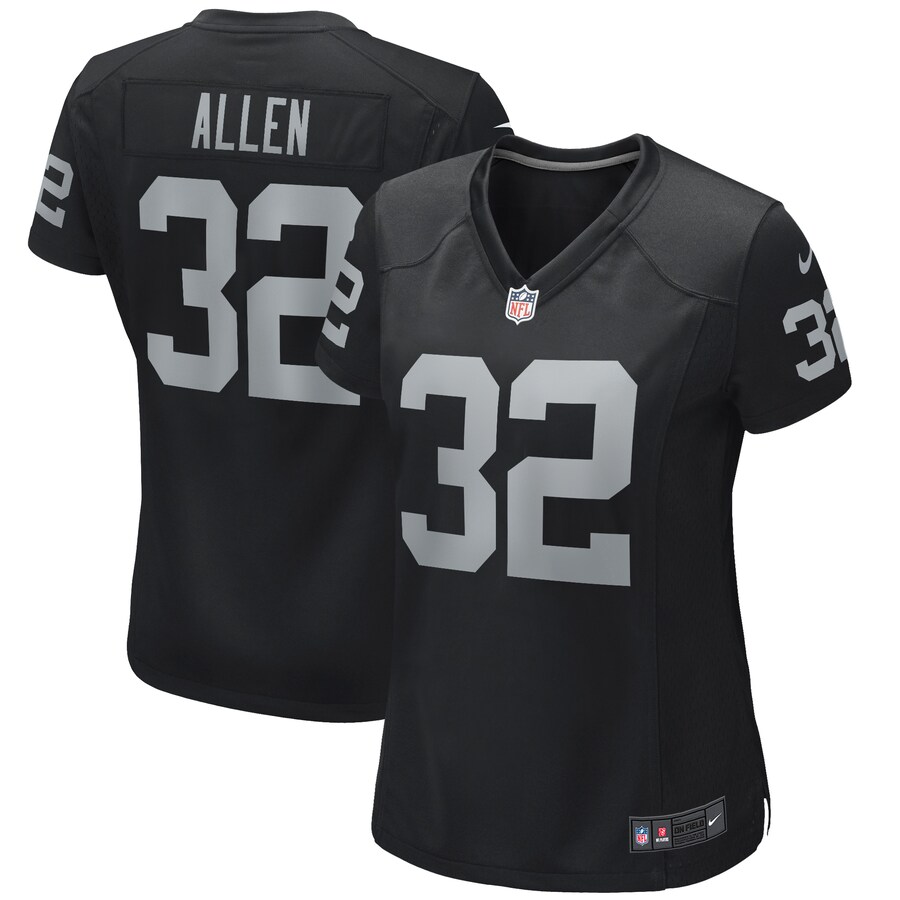 Women's Las Vegas Raiders Marcus Allen Nike Black Game Retired Player Jersey - ujerseystore