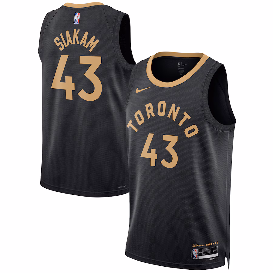 Unisex Toronto Raptors Pascal Siakam Nike Black 2022/23 Swingman Jersey - City Edition - ujerseystore