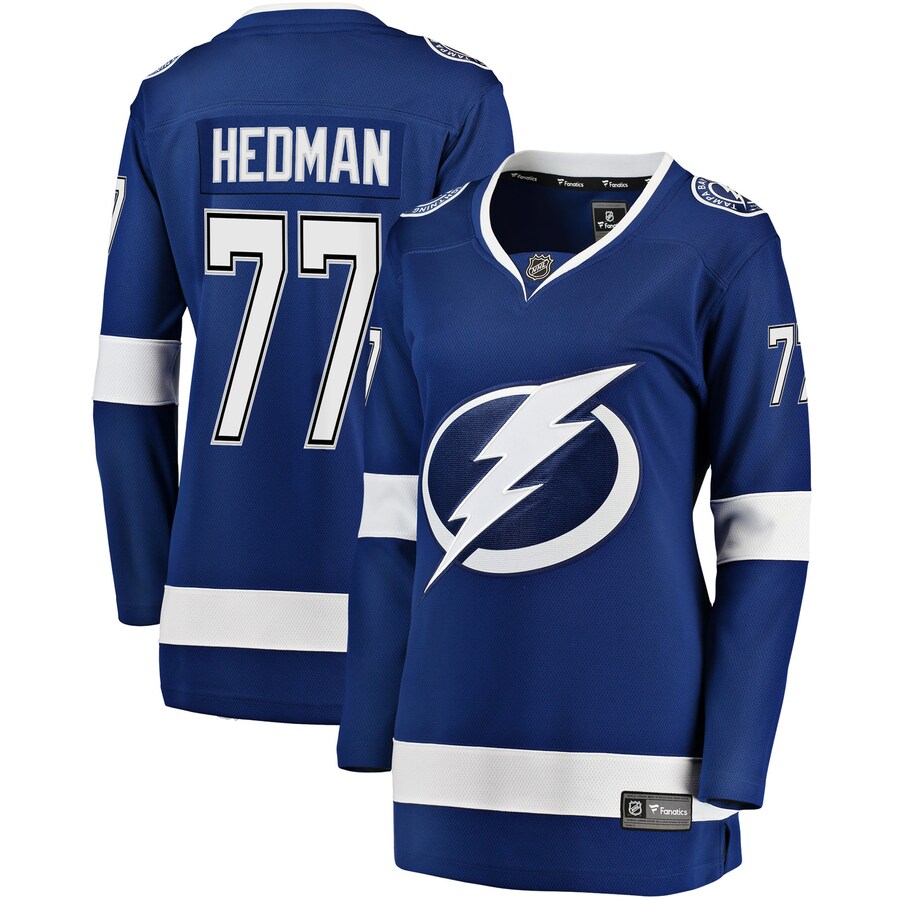 Women's Tampa Bay Lightning Victor Hedman Fanatics Branded Blue Premier Breakaway Player Jersey - ujerseystore