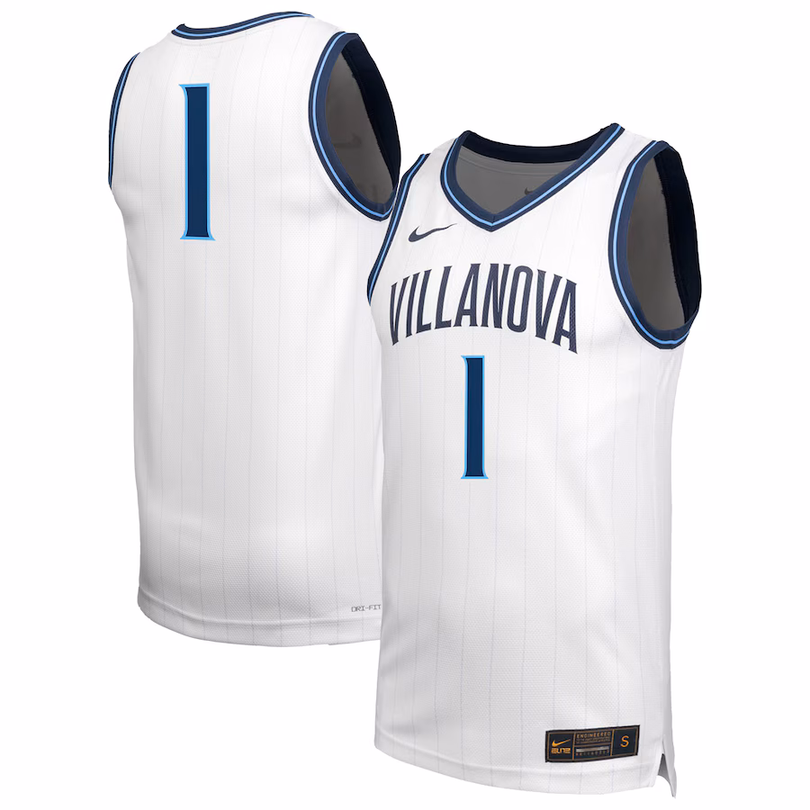 Men's Nike  White Villanova Wildcats #1 Retro Replica Basketball Jersey - ujerseystore