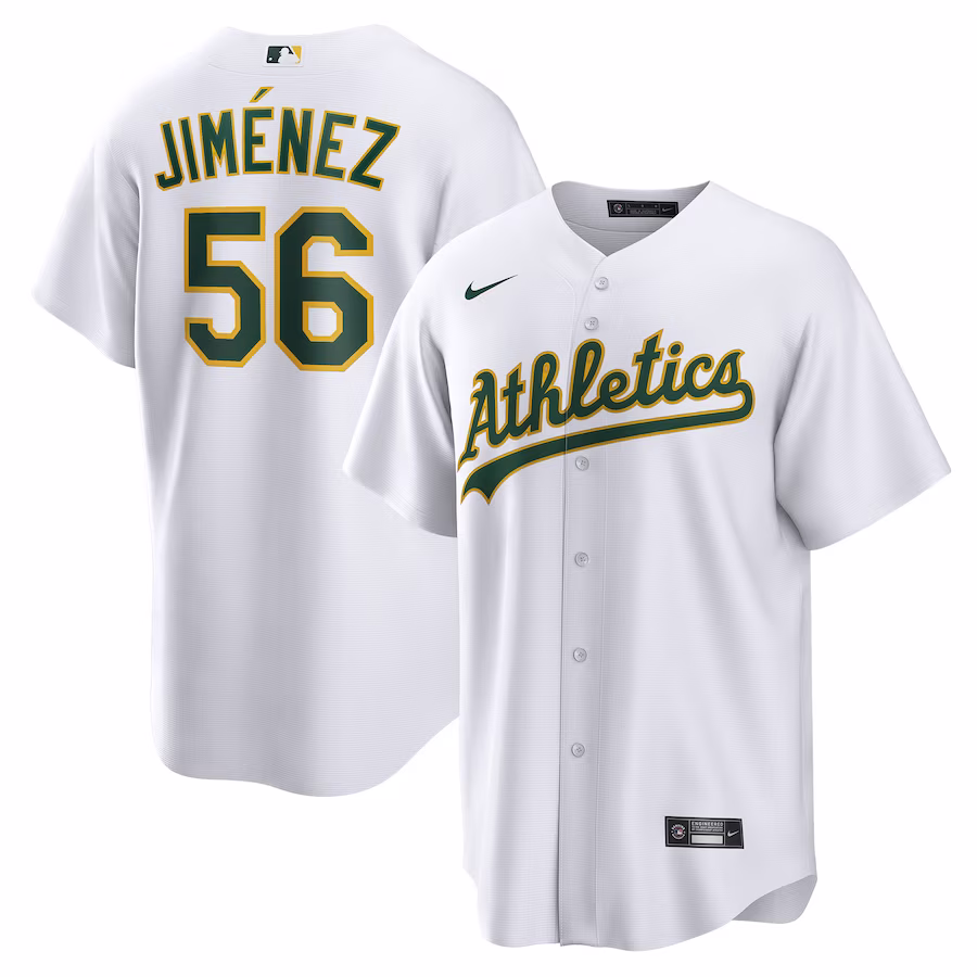 Men's Oakland Athletics Dany Jiménez Nike White Home  Replica Player Jersey - ujerseystore
