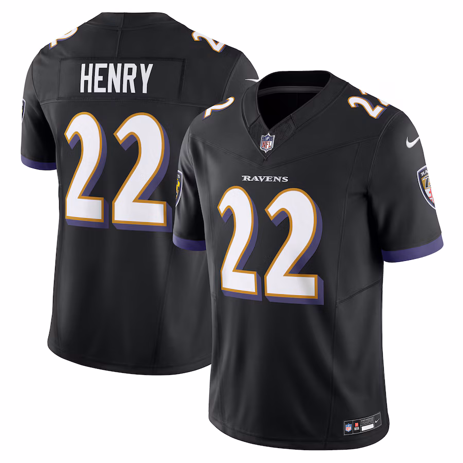 Men's Baltimore Ravens Derrick Henry Nike Black Vapor F.U.S.E. Limited Jersey - ujerseystore