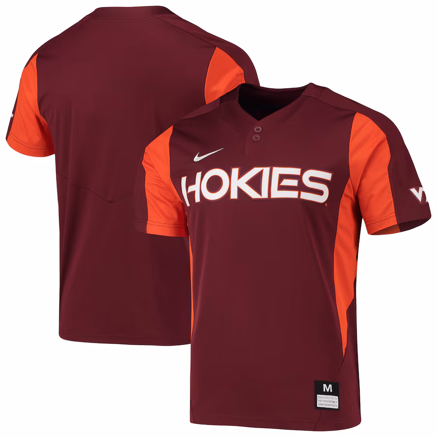 Men's Nike Maroon Virginia Tech Hokies 2-Button Replica Baseball Jersey - ujerseystore