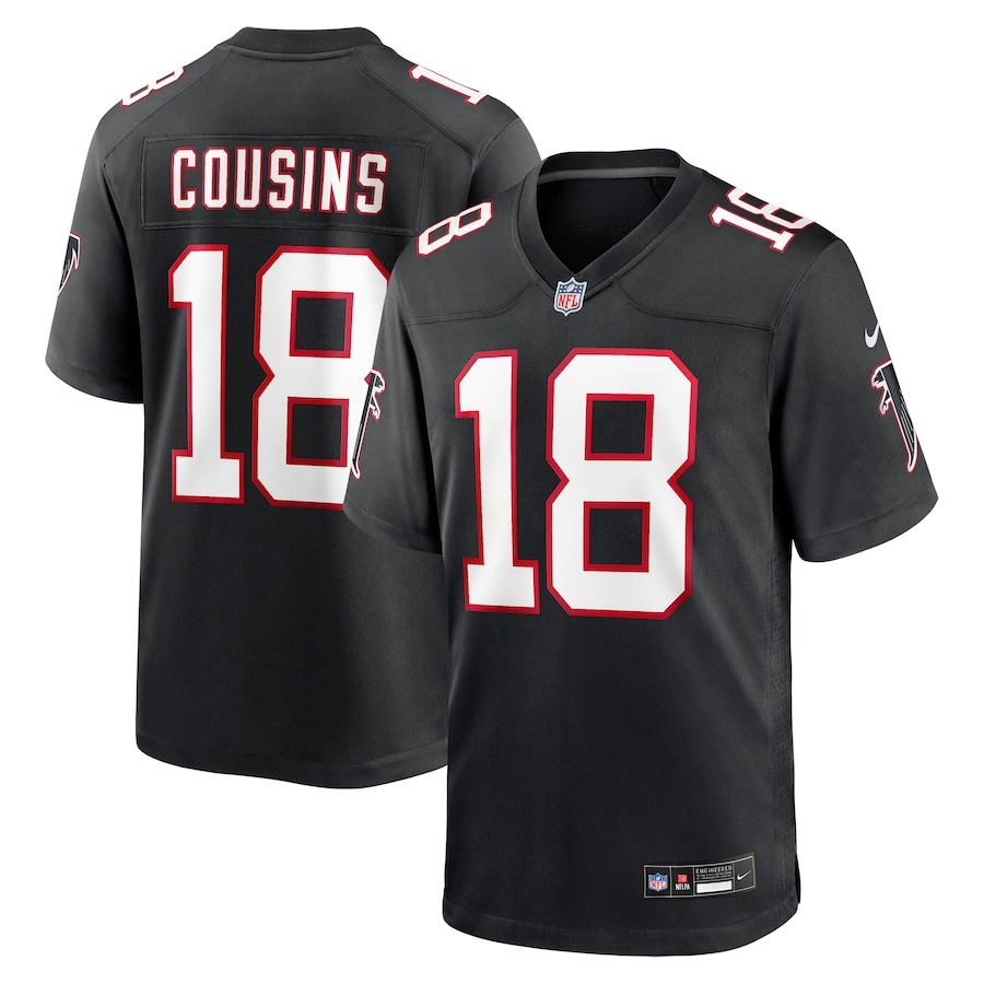 Men's Atlanta Falcons Kirk Cousins Nike Black Alternate Game Player Jersey - ujerseystore