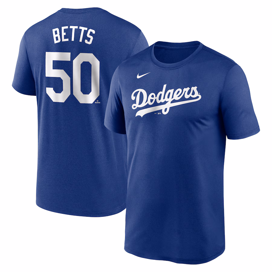 Men's Los Angeles Dodgers Mookie Betts Nike Royal Legend Name & Number Performance T-Shirt - ujerseystore