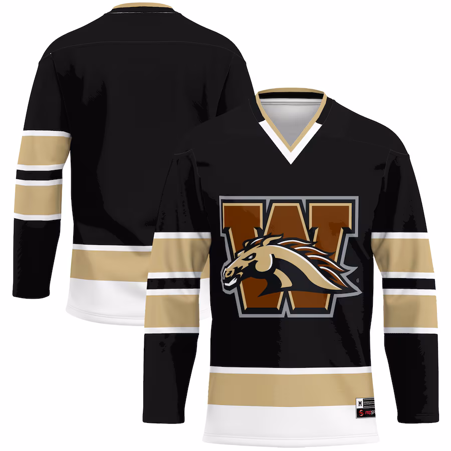 Men's GameDay Greats Black Western Michigan Broncos Hockey Jersey - ujerseystore