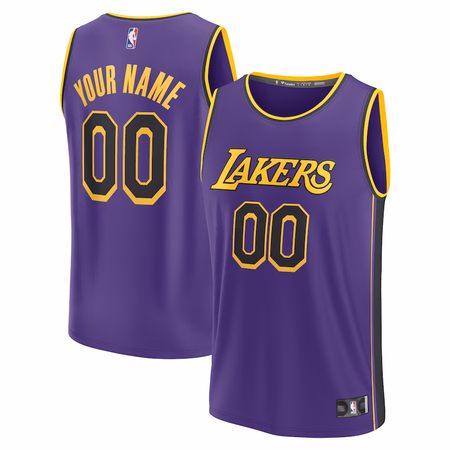 Youth Los Angeles Lakers  Fanatics Purple Fast Break Replica Custom Jersey - Statement Edition - ujerseystore