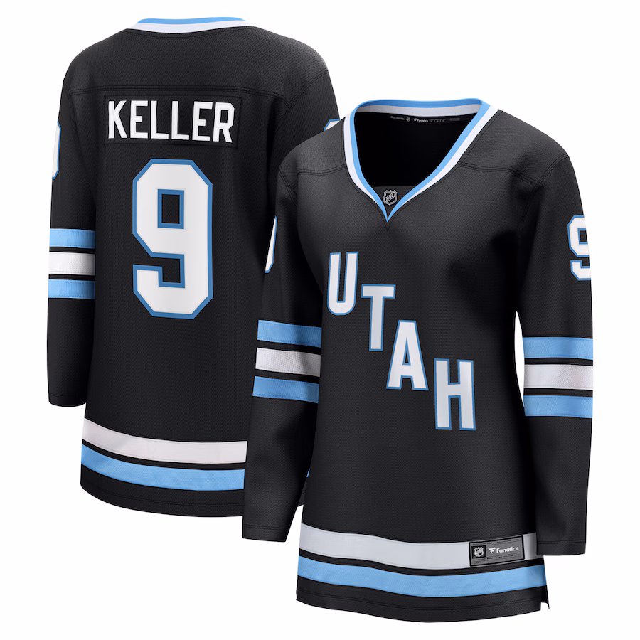 Women's Utah Hockey Club Clayton Keller Fanatics Black Premier Breakaway Home Player Jersey - ujerseystore