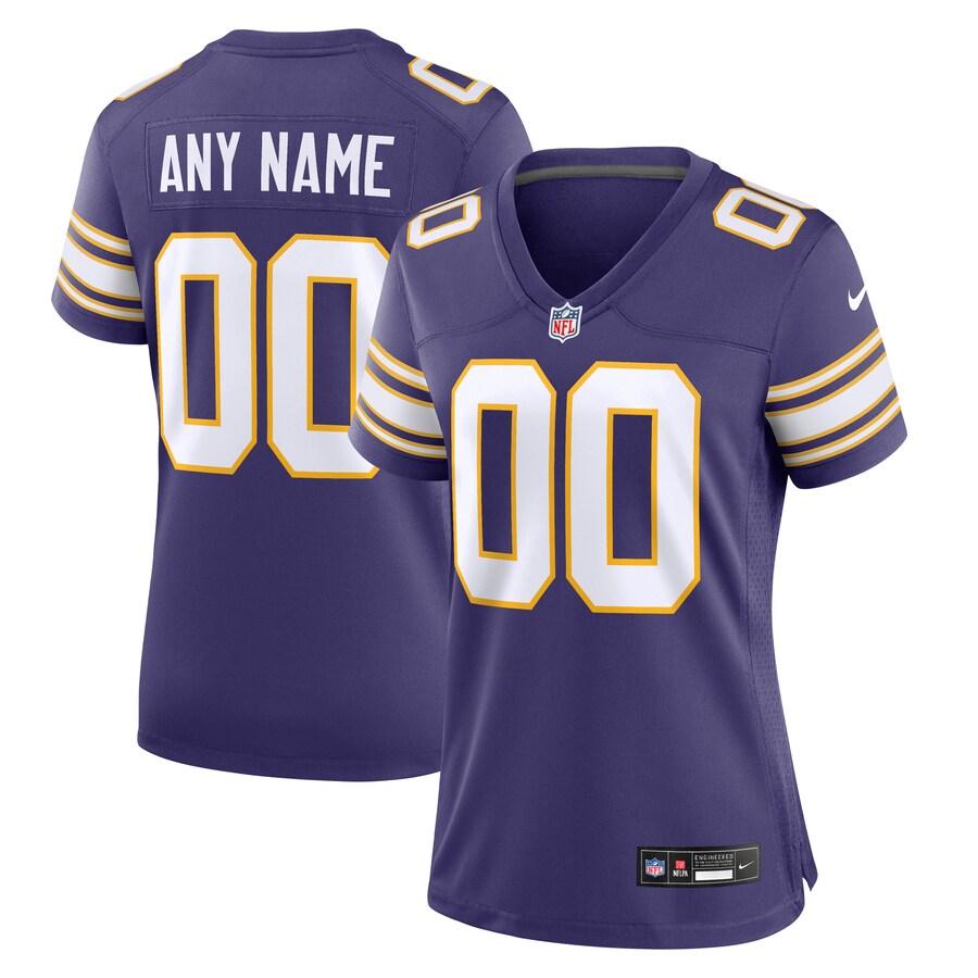 Women's Minnesota Vikings Nike Purple Classic Custom Game Jersey - ujerseystore