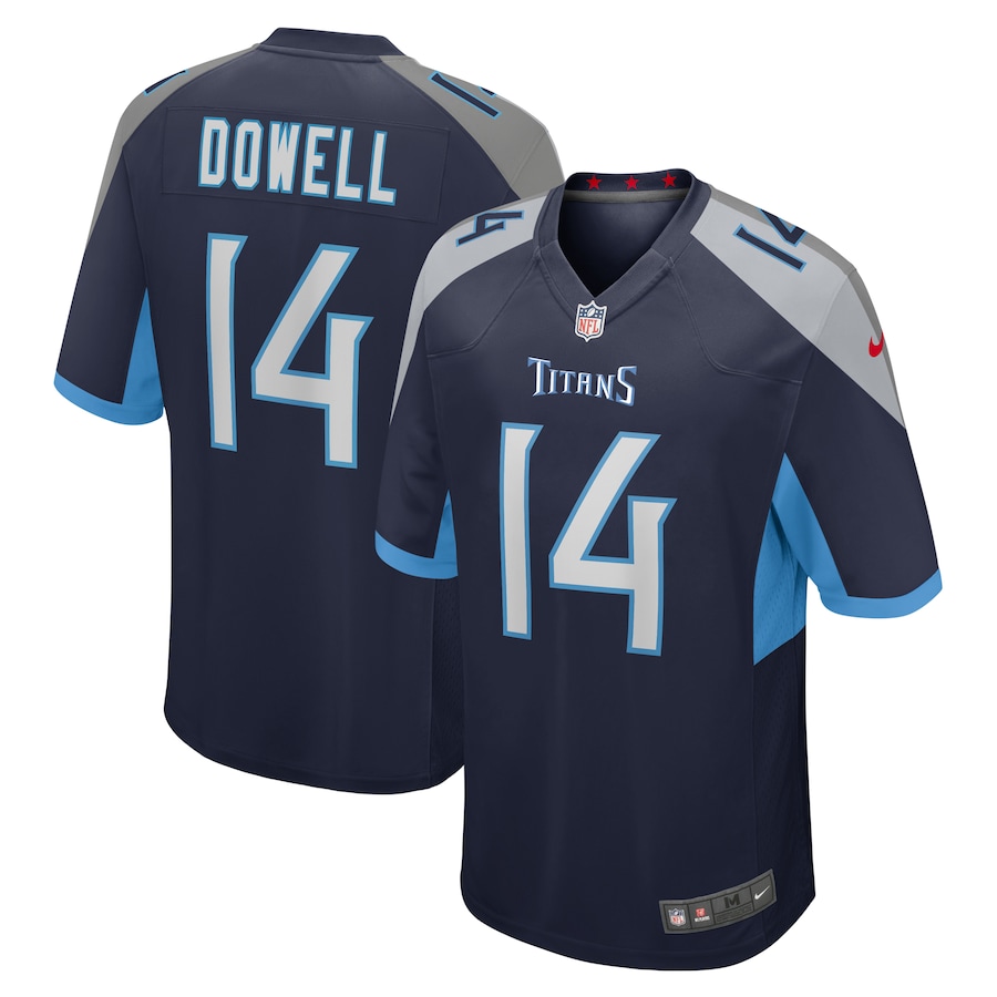 Men's Tennessee Titans Colton Dowell Nike  Navy Team Game Jersey - ujerseystore