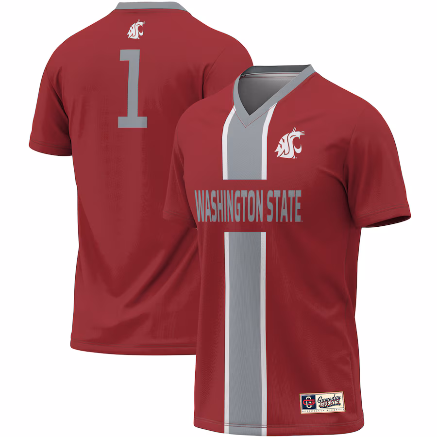 Unisex ProSphere #1 Crimson Washington State Cougars Lightweight Soccer Jersey - ujerseystore