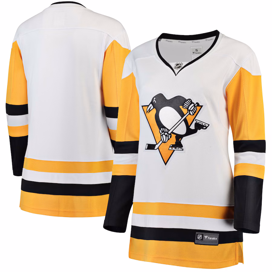 Women's Pittsburgh Penguins Fanatics White Away Breakaway Jersey - ujerseystore