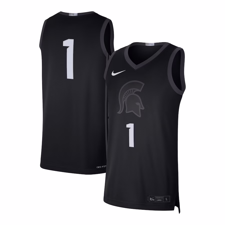#1 Michigan State Spartans Nike Limited Authentic Jersey - Black - ujerseystore