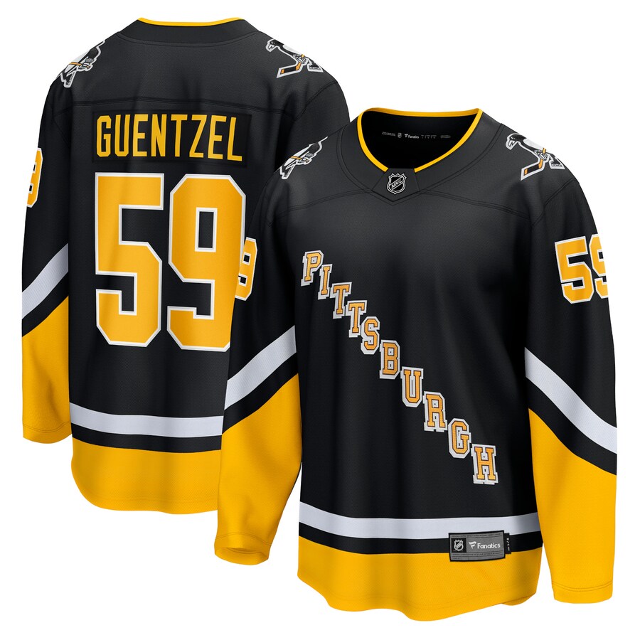 Men's Pittsburgh Penguins Jake Guentzel Fanatics Branded Black 2021/22 Alternate Premier Breakaway Player Jersey - ujerseystore