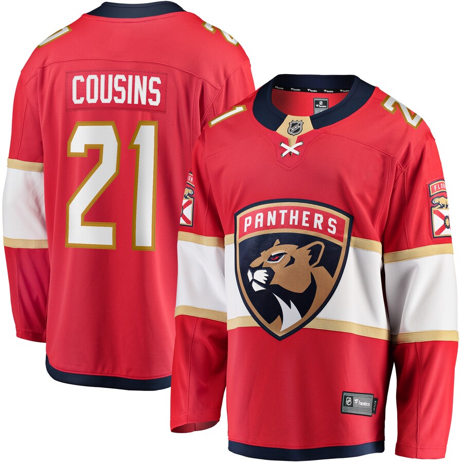 Men's Florida Panthers Nick Cousins Fanatics Branded Red Home Breakaway Player Jersey - ujerseystore