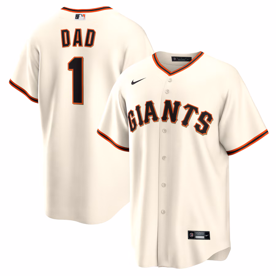 Men's San Francisco Giants Nike White #1 Dad Home Replica Jersey - ujerseystore