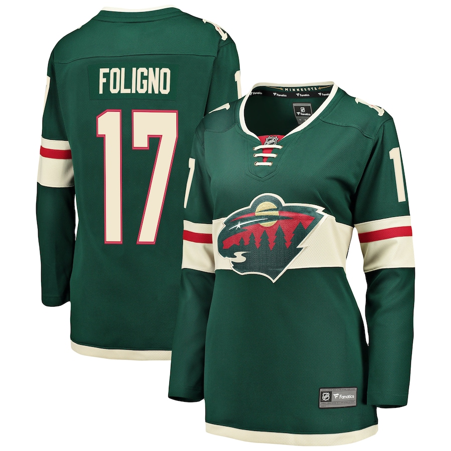 Women's Minnesota Wild Marcus Foligno Fanatics Green Breakaway Player Jersey - ujerseystore
