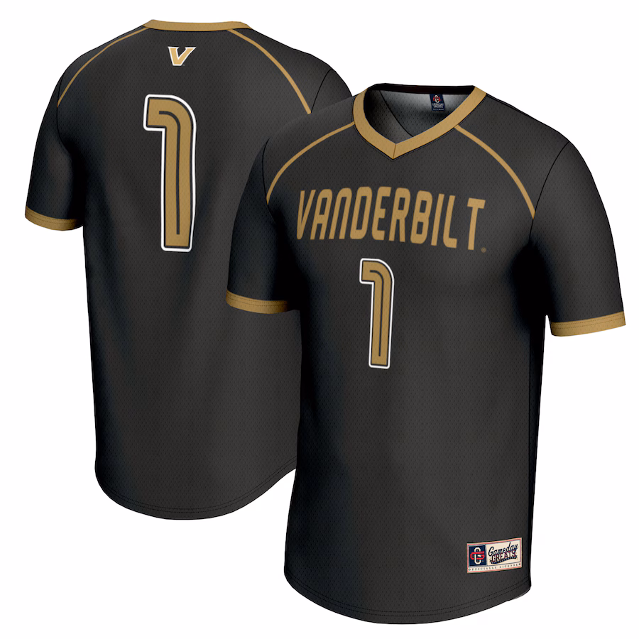 Unisex GameDay Greats #1 Black Vanderbilt Commodores Lightweight Lacrosse Jersey - ujerseystore