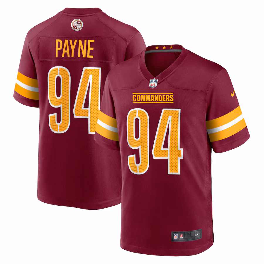 Men's Washington Commanders Da'Ron Payne Nike Burgundy Game Jersey - ujerseystore