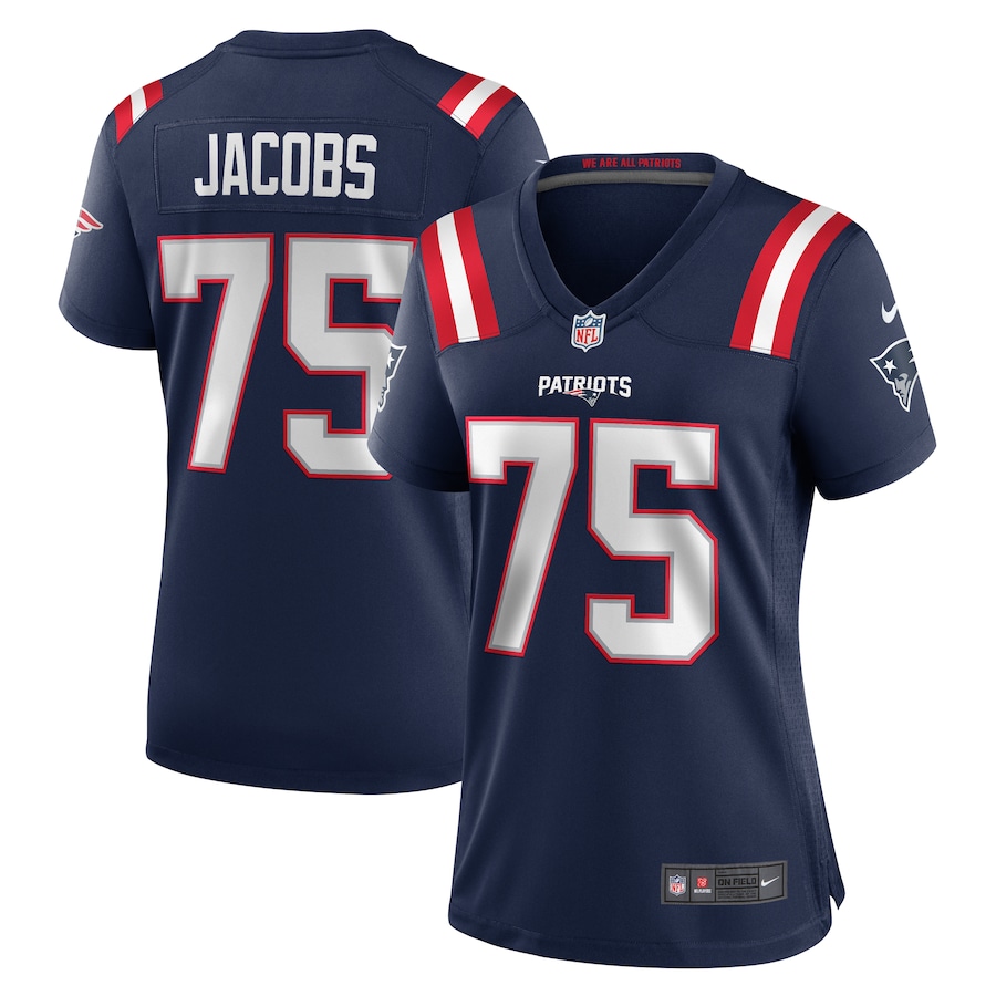 Women's New England Patriots Demontrey Jacobs Nike Navy Game Jersey - ujerseystore