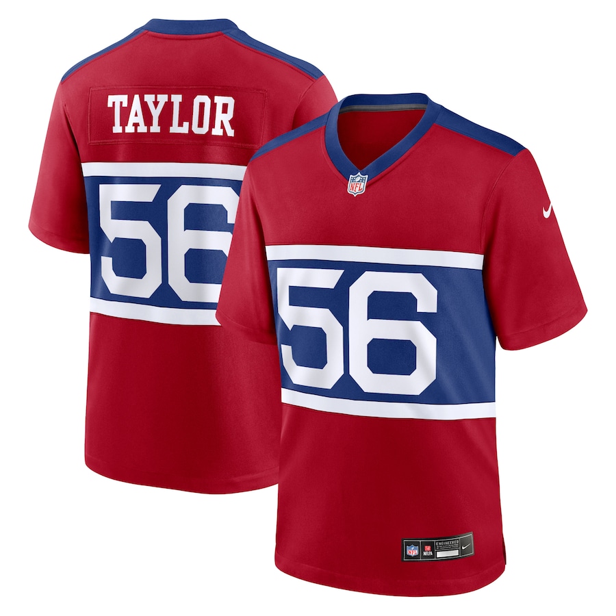 Men's New York Giants Lawrence Taylor Nike Century Red Alternate Retired Player Game Jersey - ujerseystore