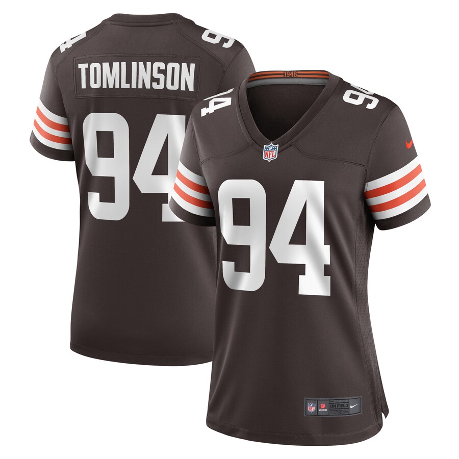 Women's Cleveland Browns Dalvin Tomlinson Nike Brown Game Player Jersey - ujerseystore