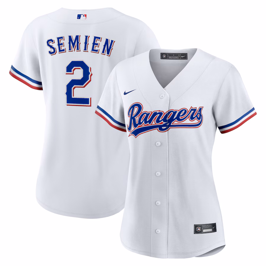 Women's Texas Rangers Marcus Semien Nike White Home Replica Player Jersey - ujerseystore