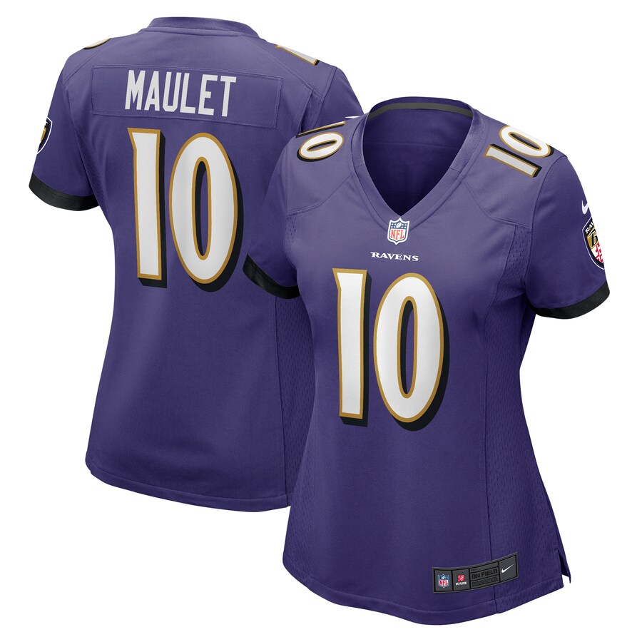 Women's Baltimore Ravens Arthur Maulet Nike  Purple  Game Jersey - ujerseystore