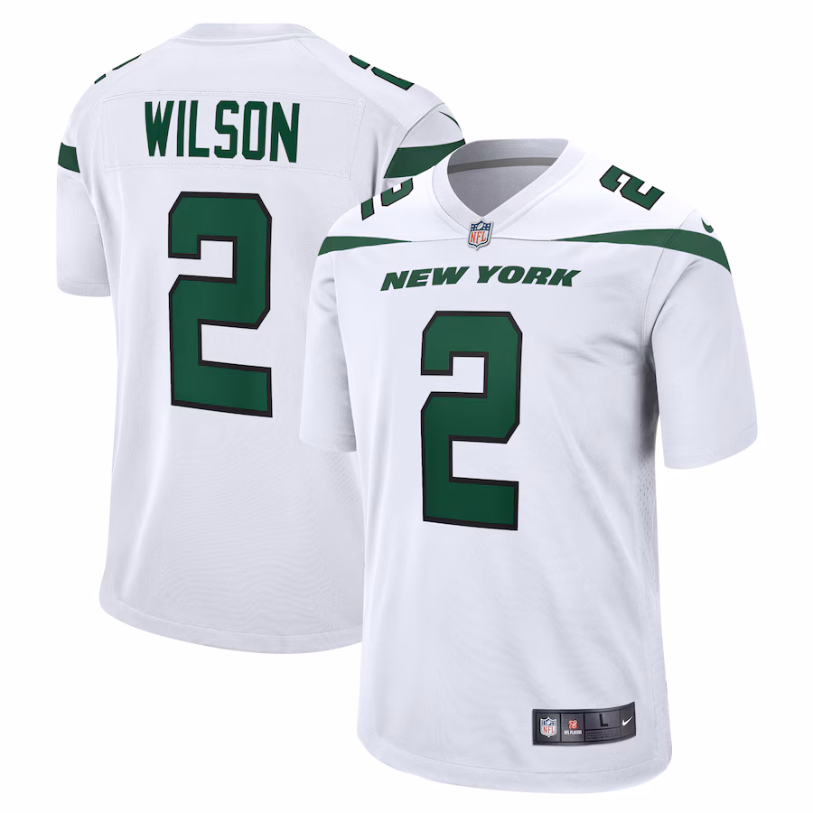 Men's New York Jets Zach Wilson Nike White Game Jersey - ujerseystore