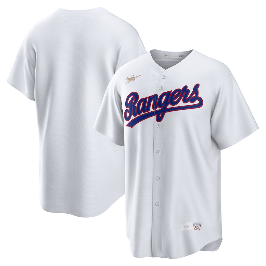 Men's Texas Rangers Nike White Home Cooperstown Collection Team Jersey - ujerseystore
