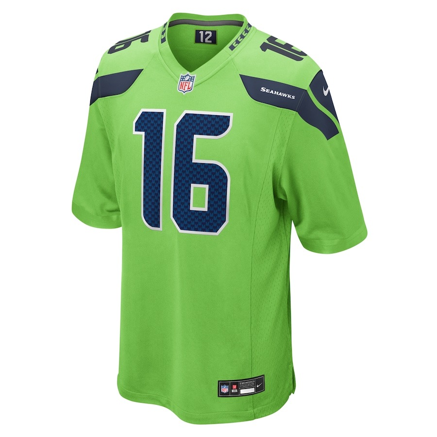 Men's Seattle Seahawks Tyler Lockett Nike Neon Green  Game Jersey - ujerseystore