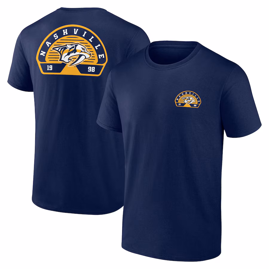 Men's Nashville Predators Fanatics Navy Valor T-Shirt - ujerseystore