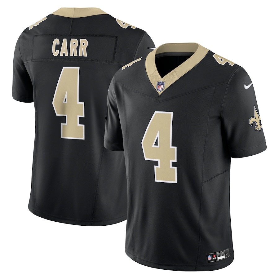 Men's New Orleans Saints Derek Carr Nike Black Vapor F.U.S.E. Limited Jersey - ujerseystore