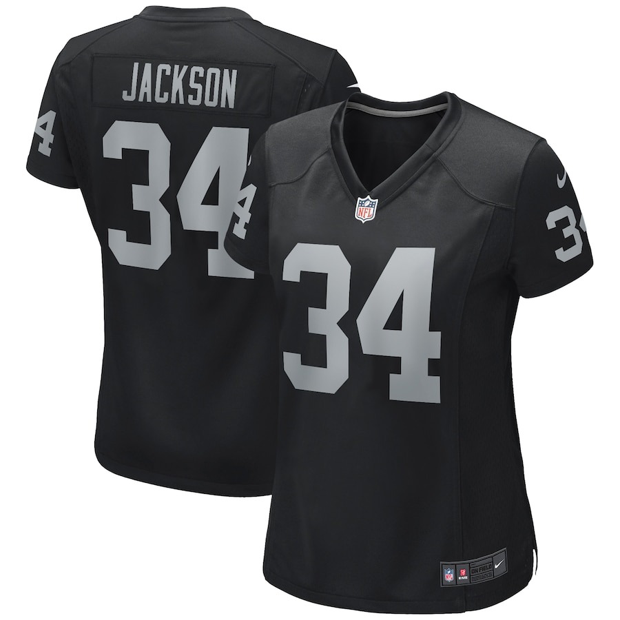 Women's Las Vegas Raiders Bo Jackson Nike Black Game Retired Player Jersey - ujerseystore
