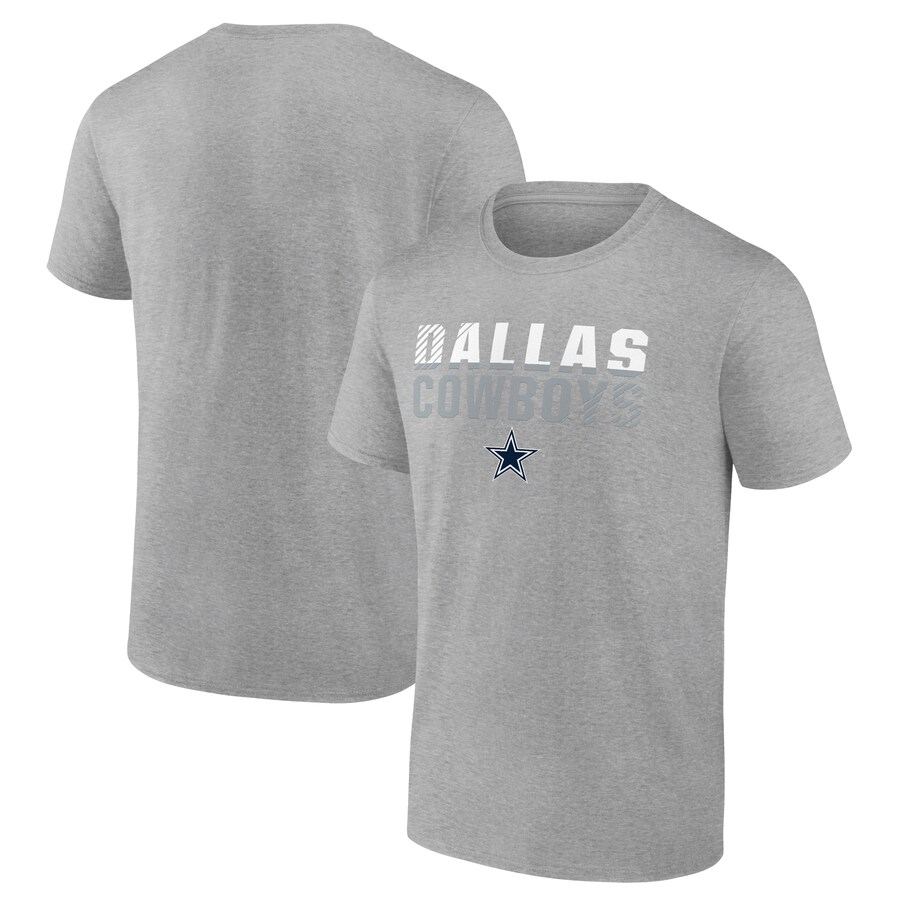 Men's Dallas Cowboys Heathered Gray Team Fade Out T-Shirt - ujerseystore