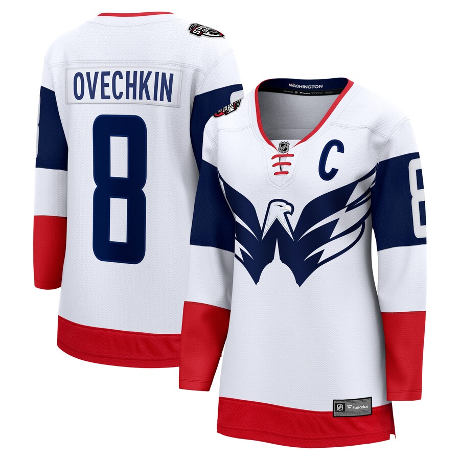 Women's Washington Capitals Alexander Ovechkin Fanatics Branded White 2023 NHL Stadium Series Breakaway Player Jersey - ujerseystore